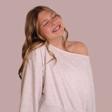 Off the Shoulder Cropped Sweatshirt