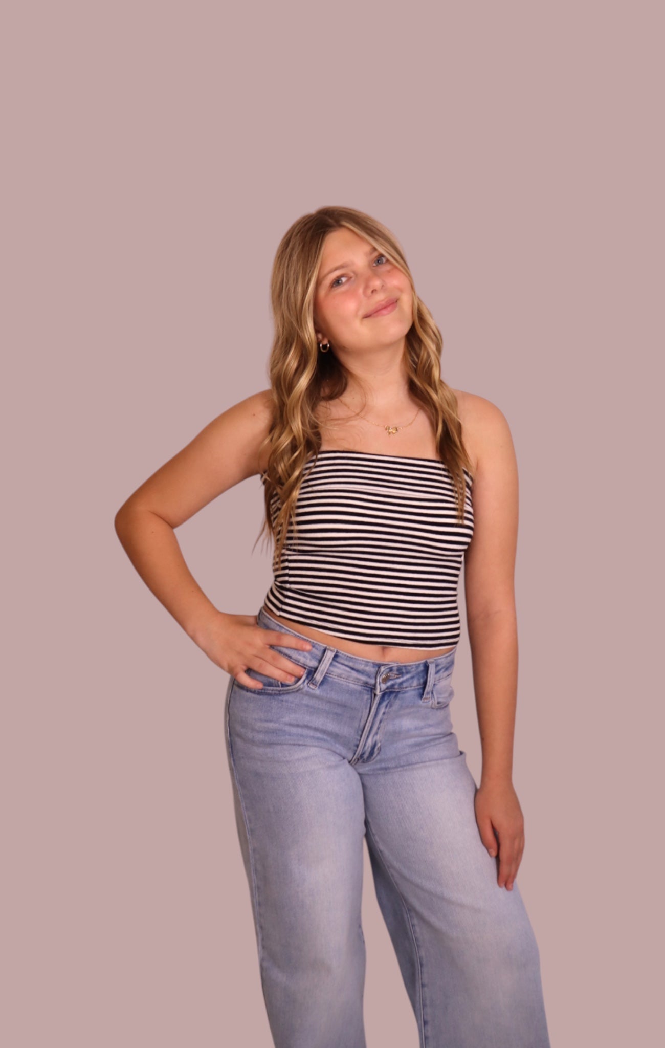 Basic Black and White Striped Tube Top for teen girls – Shop The Headliner