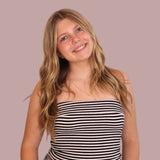 Basic Black and White Striped Tube Top for teen girls – Shop The Headliner