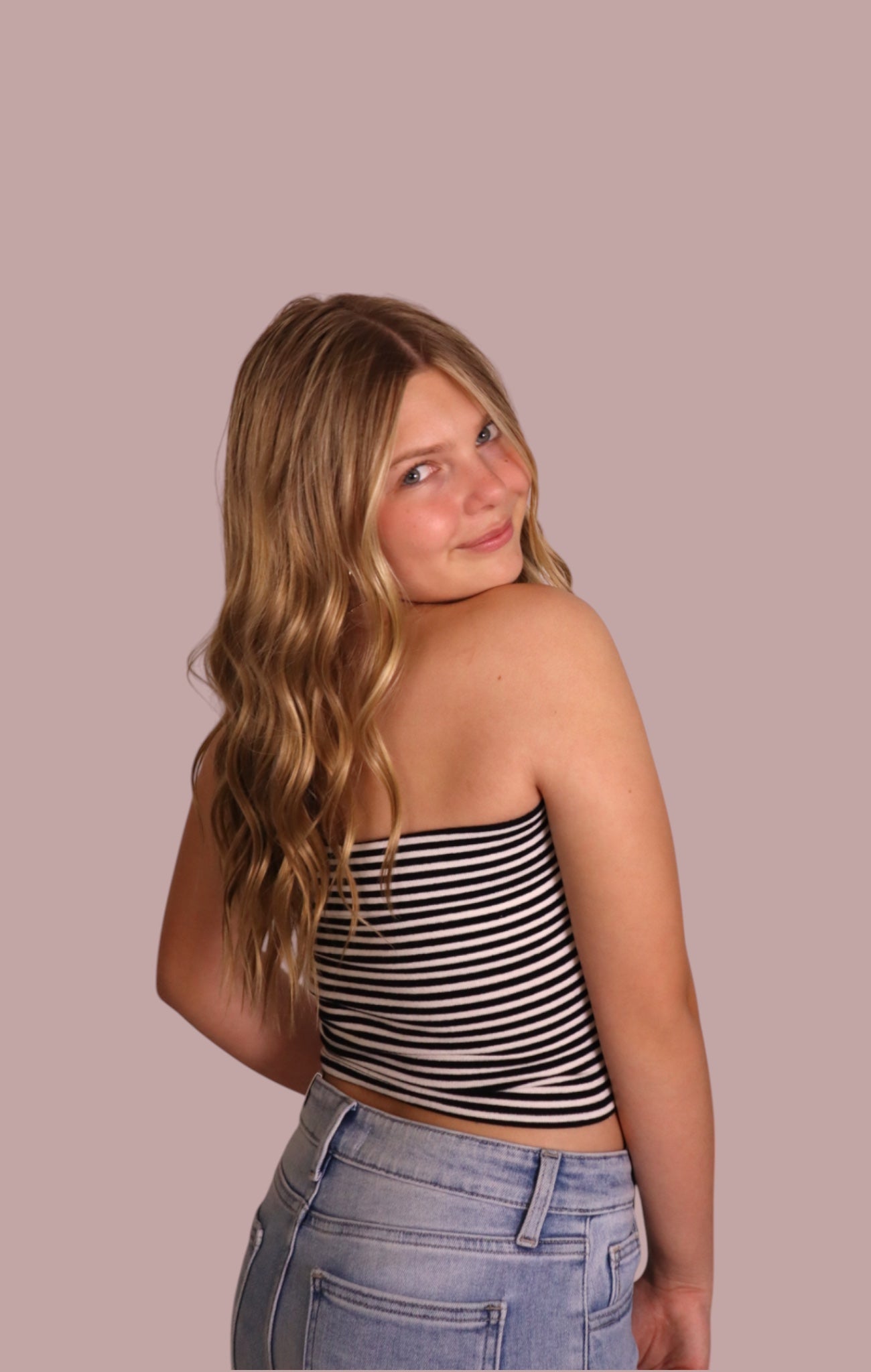 Basic Black and White Striped Tube Top for teen girls – Shop The Headliner