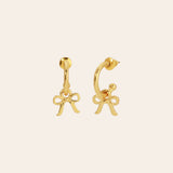 Bow Charm Hoop Earrings for teen girls – Shop The Headliner