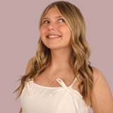 Bow Detail White Denim Top for teen girls – Shop The Headliner