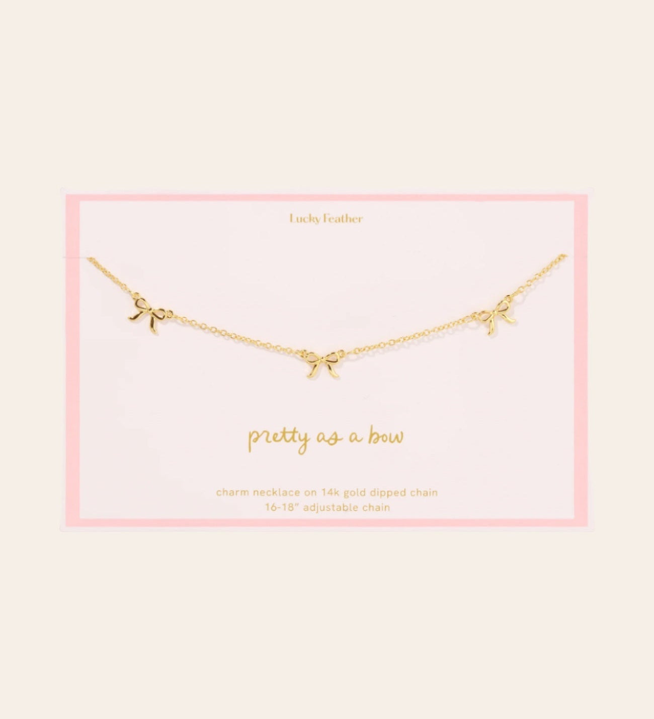 Bow Trio Charm Necklace for teen girls – Shop The Headliner