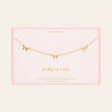 Bow Trio Charm Necklace for teen girls – Shop The Headliner
