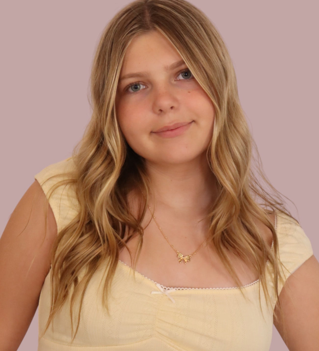 Butter Yellow Lace Bow Lined Cap Sleeve Top for teen girls – Shop The Headliner