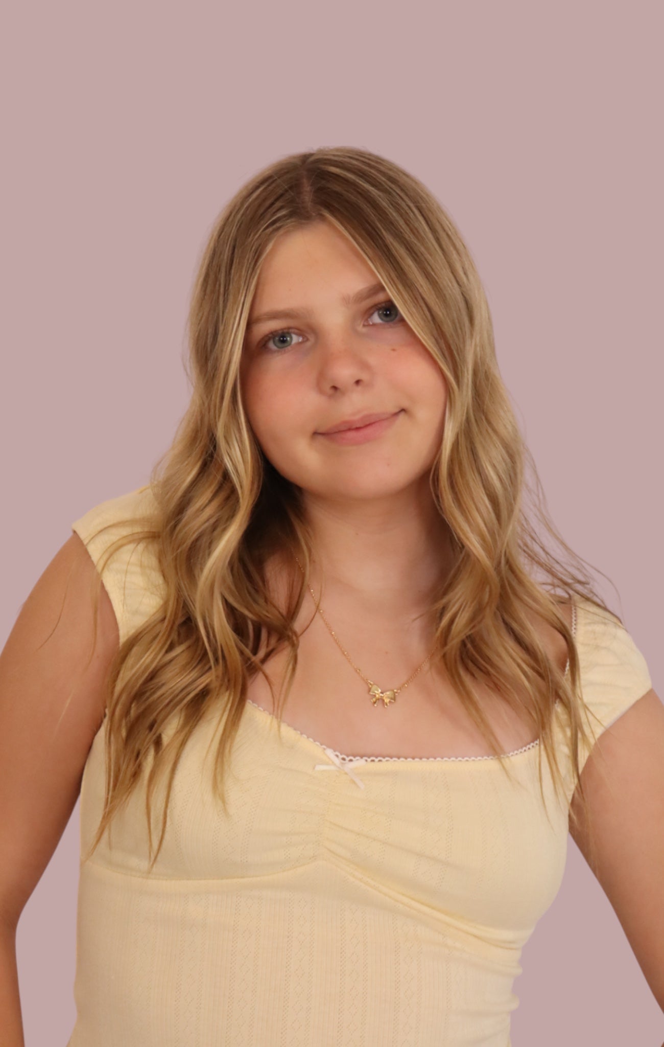 Butter Yellow Lace Bow Lined Cap Sleeve Top for teen girls – Shop The Headliner