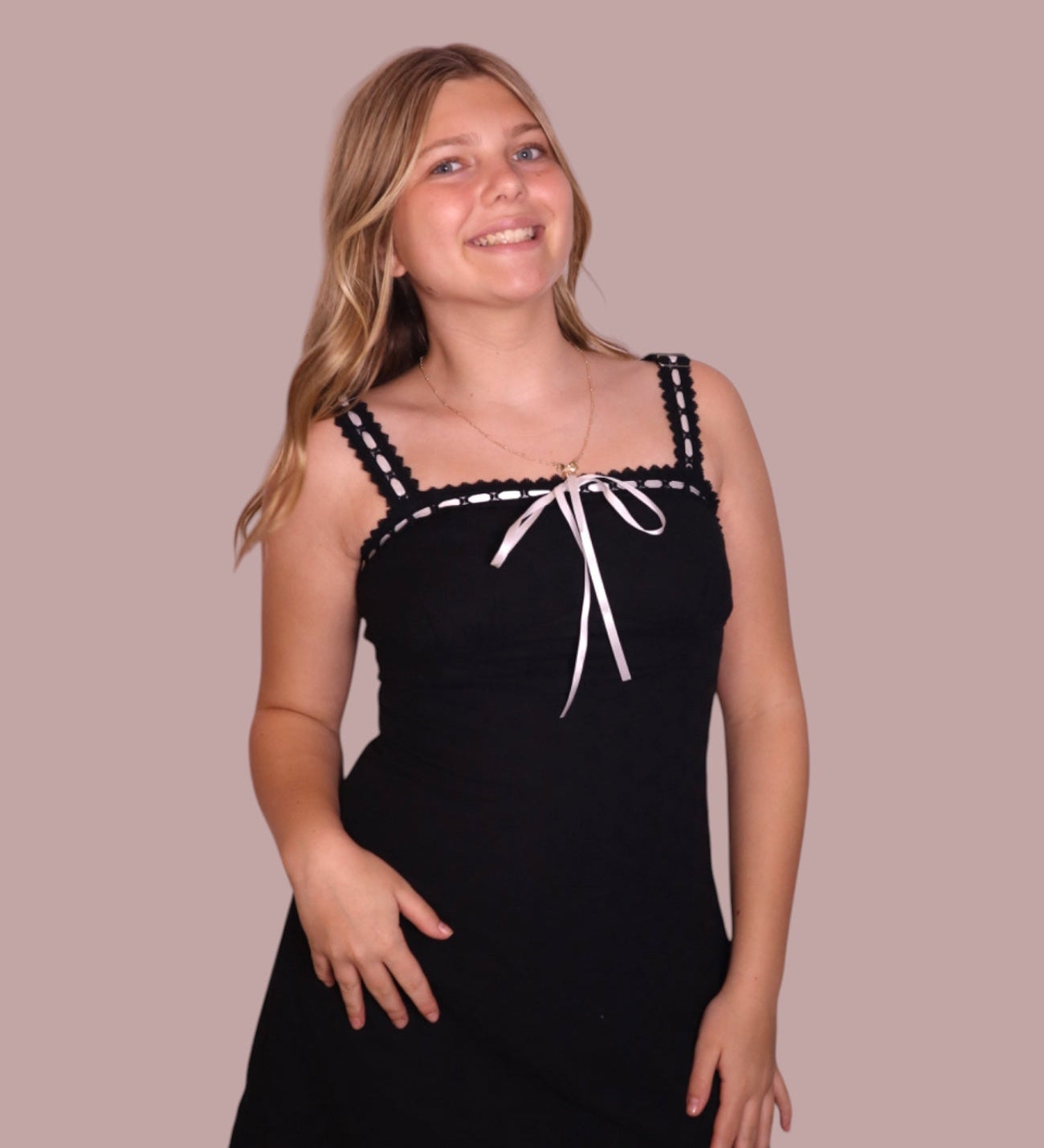Eyelet Black Mini Dress for teen girls – Shop The Headliner