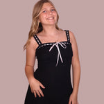 Eyelet Black Mini Dress for teen girls – Shop The Headliner