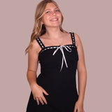 Eyelet Black Mini Dress for teen girls – Shop The Headliner