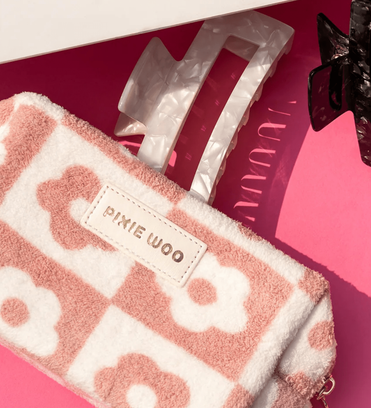 Floral Plush Accessory Bag for teen girls – Shop The Headliner