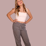 Gingham Wide Leg Drawstring Pants for teen girls – Shop The Headliner