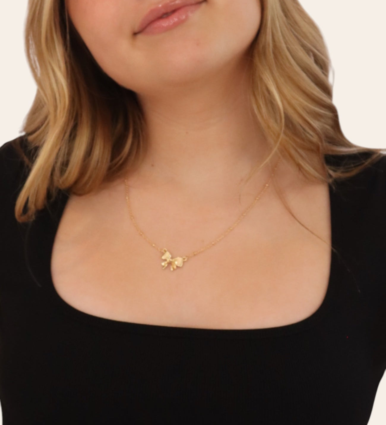 Gold Bow Necklace for teen girls – Shop The Headliner