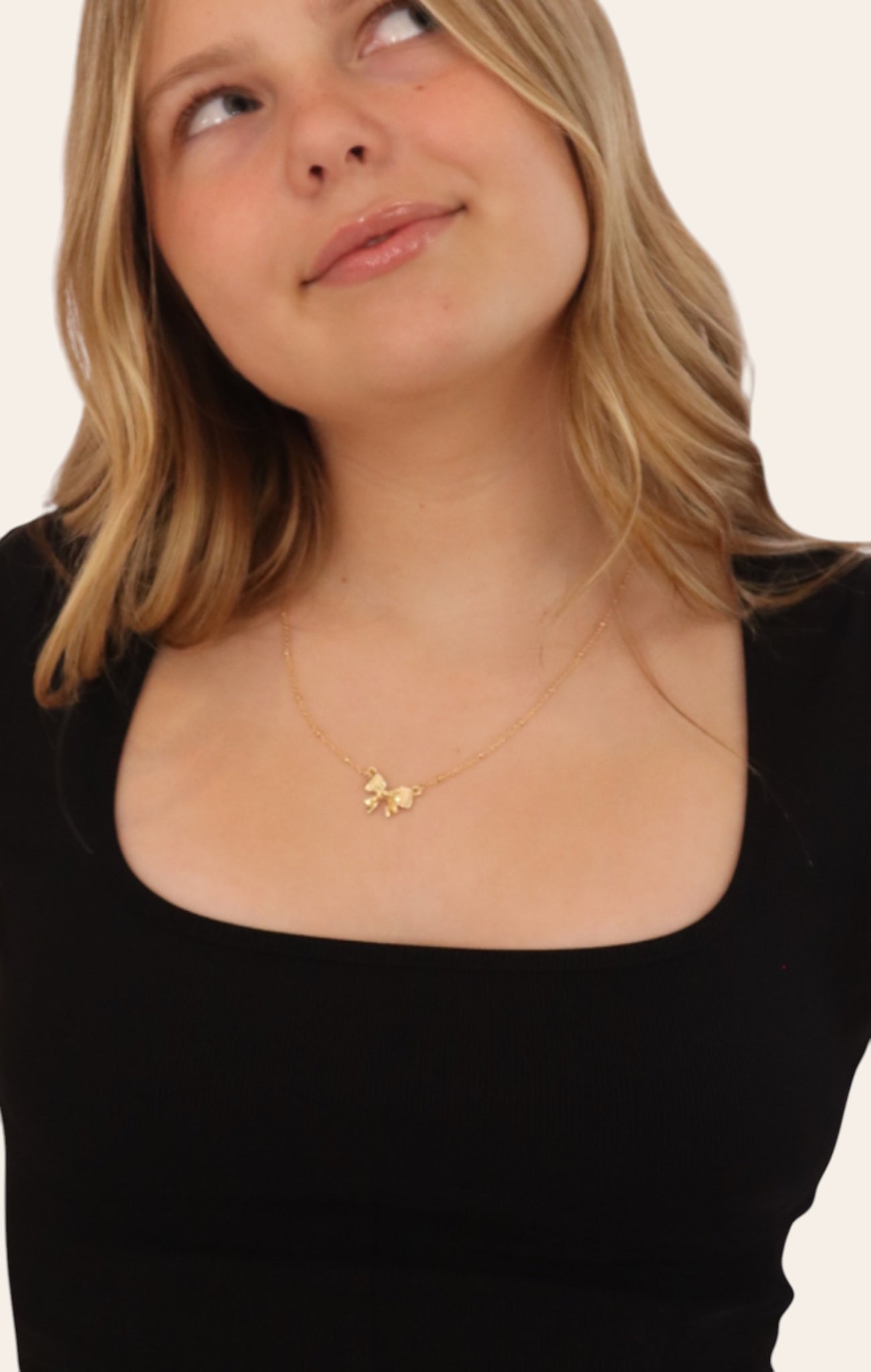 Gold Bow Necklace for teen girls – Shop The Headliner