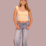 Light Wash Relaxed Wide Leg Jean for teen girls – Shop The Headliner