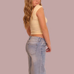 Light Wash Relaxed Wide Leg Jean for teen girls – Shop The Headliner