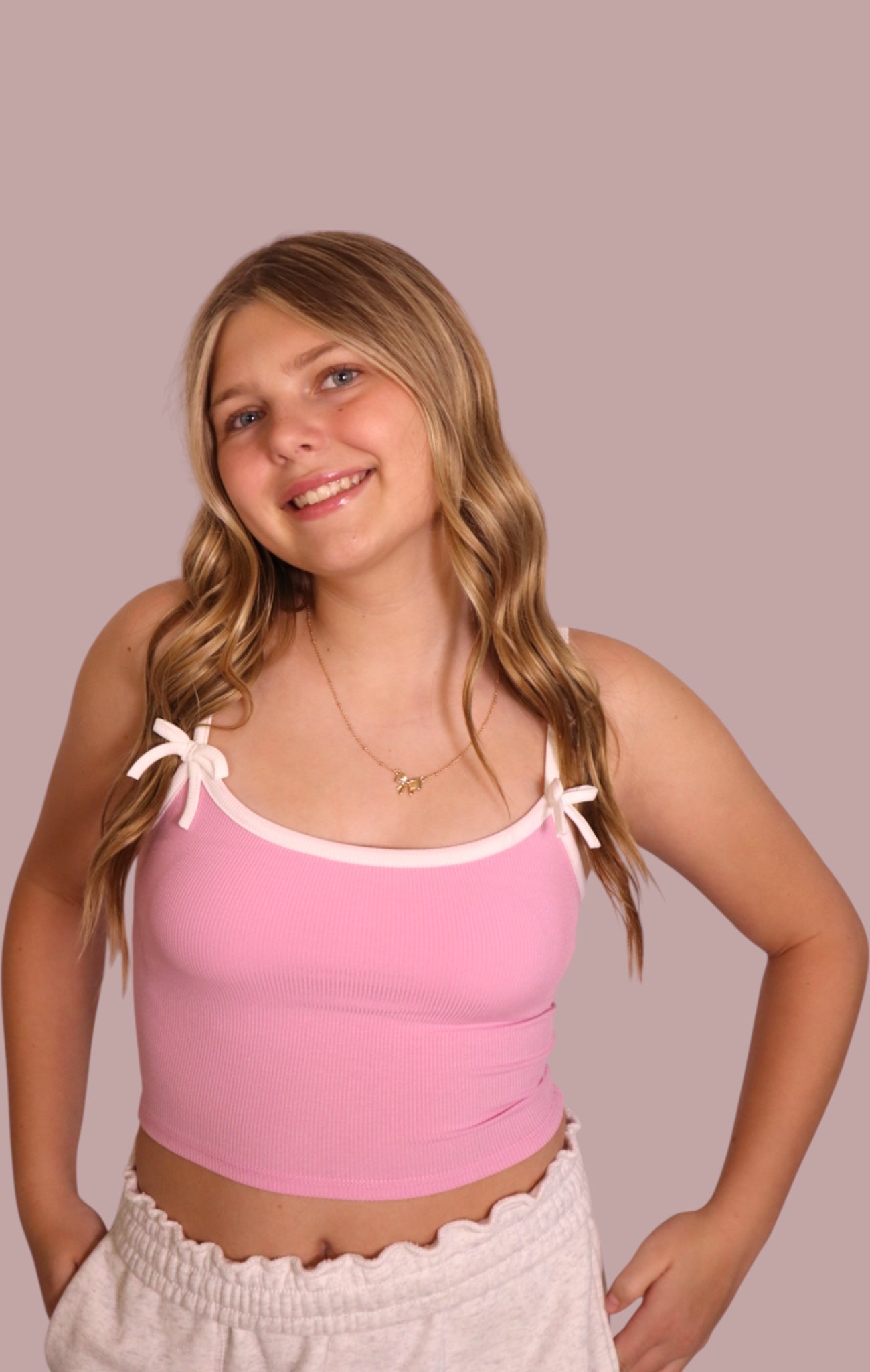 Pastel Tank with Bow Detail for teen girls – Shop The Headliner
