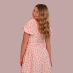 Pink Floral Sweetheart Puff Sleeve Mini Dress for teen girls – Shop The Headliner