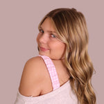 Pink Gingham Ruched Bra Top for teen girls – Shop The Headliner