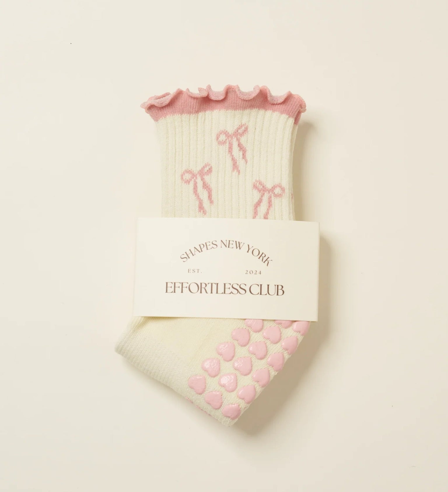 Pretty in Pink Bow Grip Sock for teen girls – Shop The Headliner