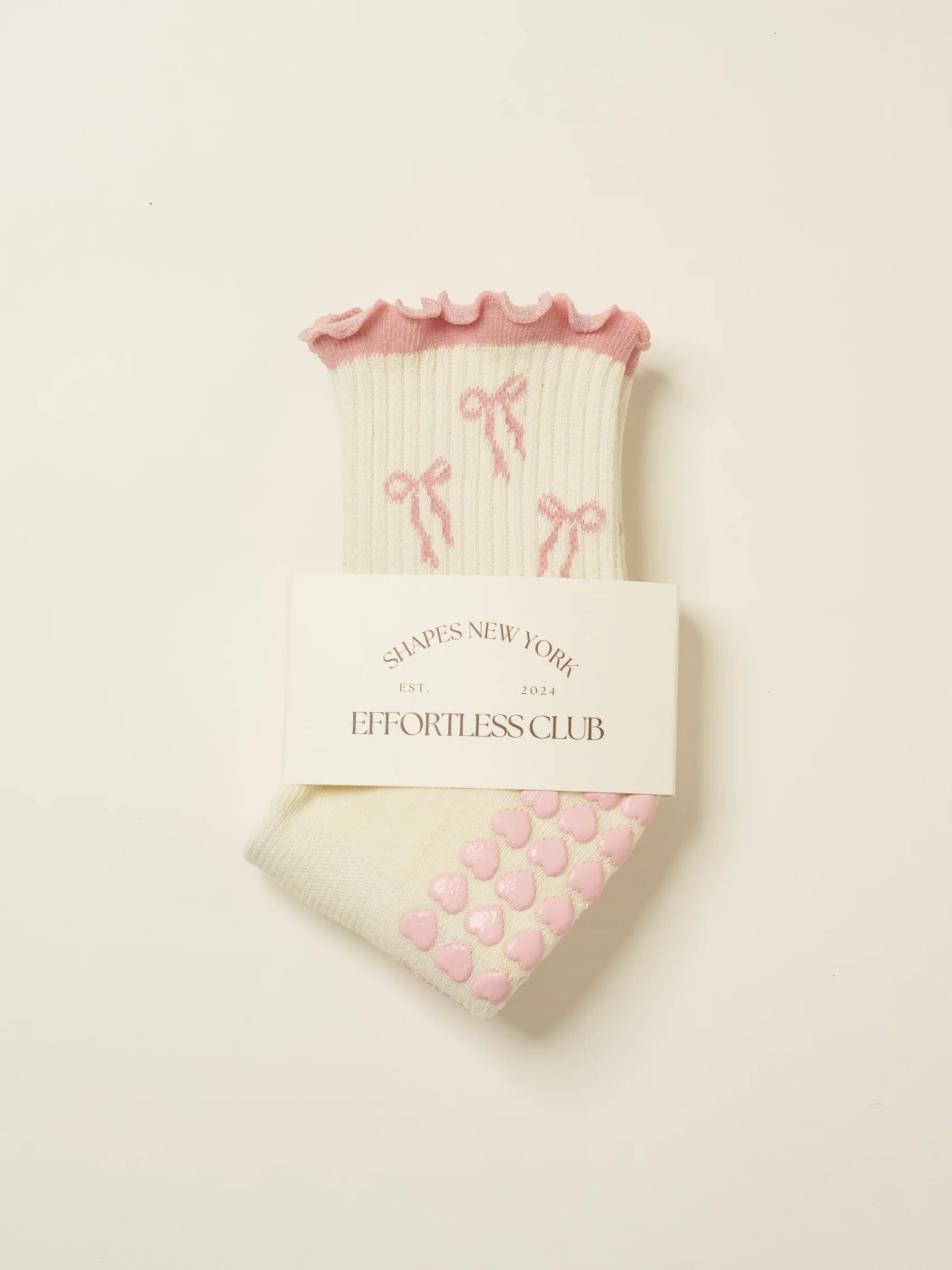 Pretty in Pink Bow Grip Sock for teen girls – Shop The Headliner