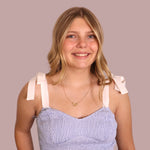 Smocked Blue Tank with Bow Straps for teen girls – Shop The Headliner