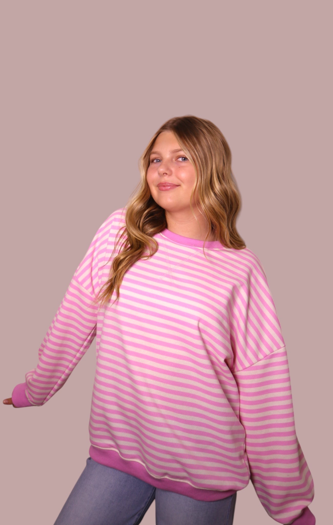 Sweetheart Stripe Crewneck for teen girls – Shop The Headliner