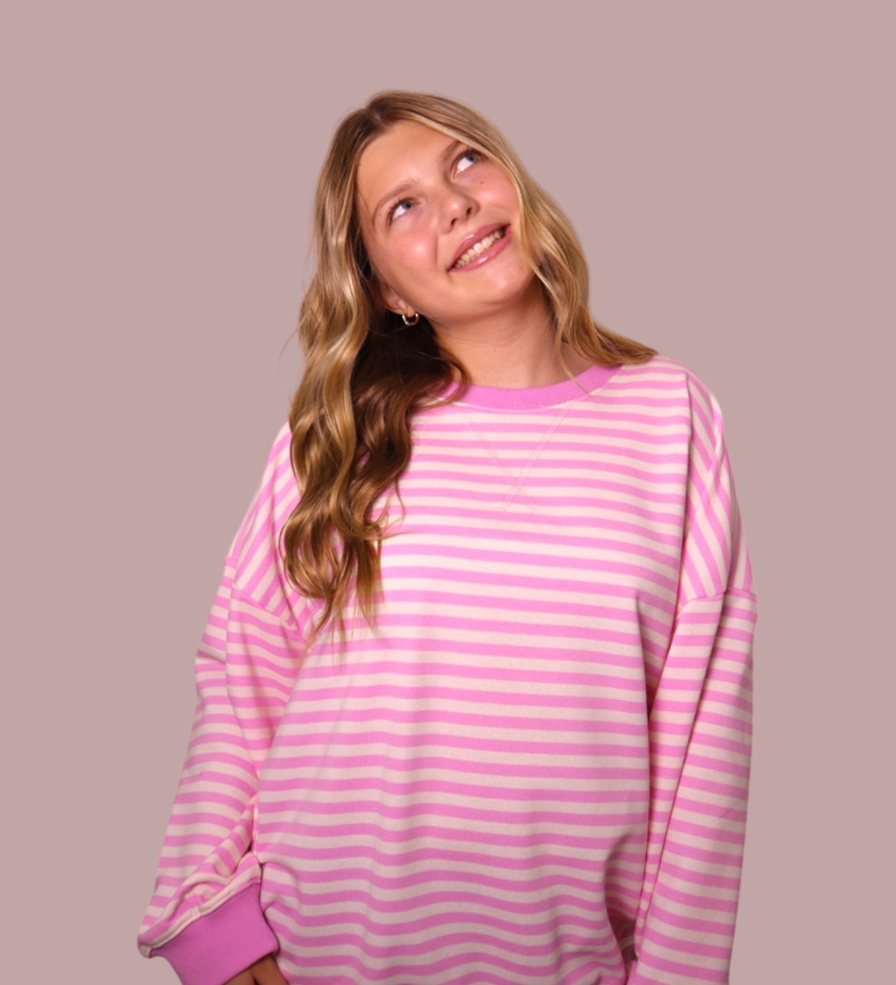 Sweetheart Stripe Crewneck for teen girls – Shop The Headliner