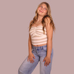 Taupe Stripe Sweater Tube Top for teen girls – Shop The Headliner