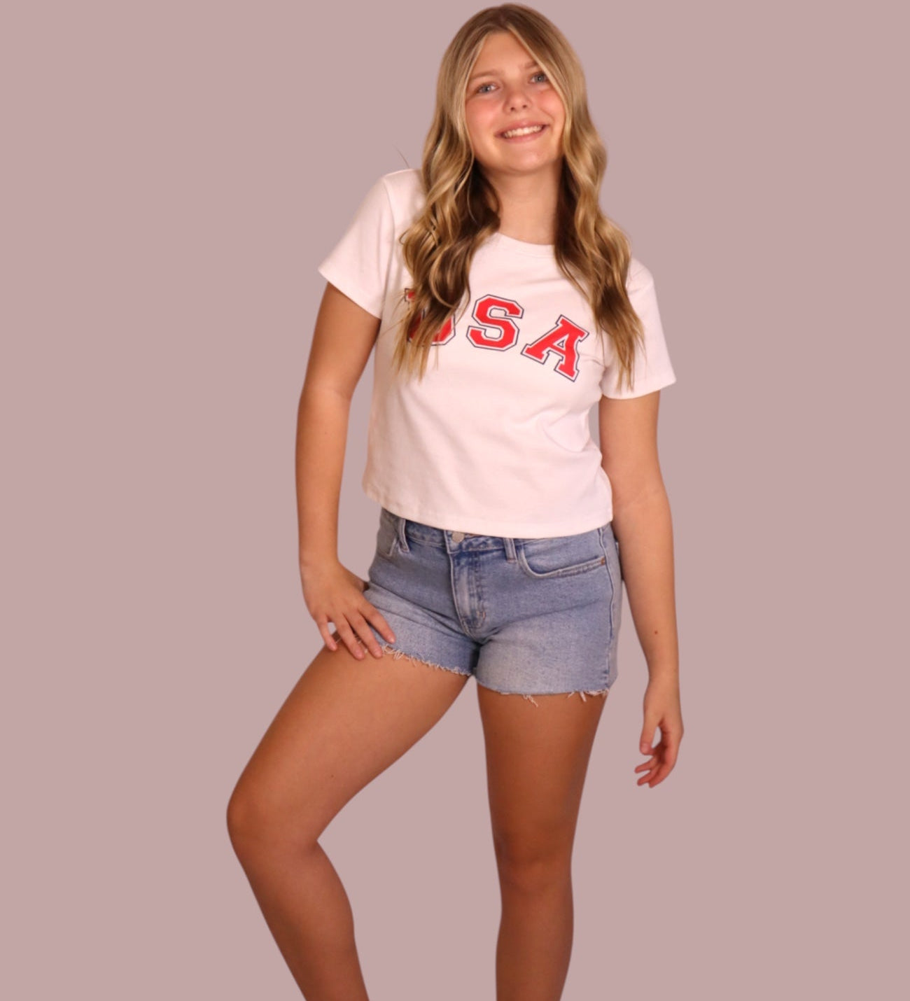 USA Cropped Tee for teen girls – Shop The Headliner