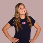 USA Embroidered Heart Baby Tee for teen girls – Shop The Headliner