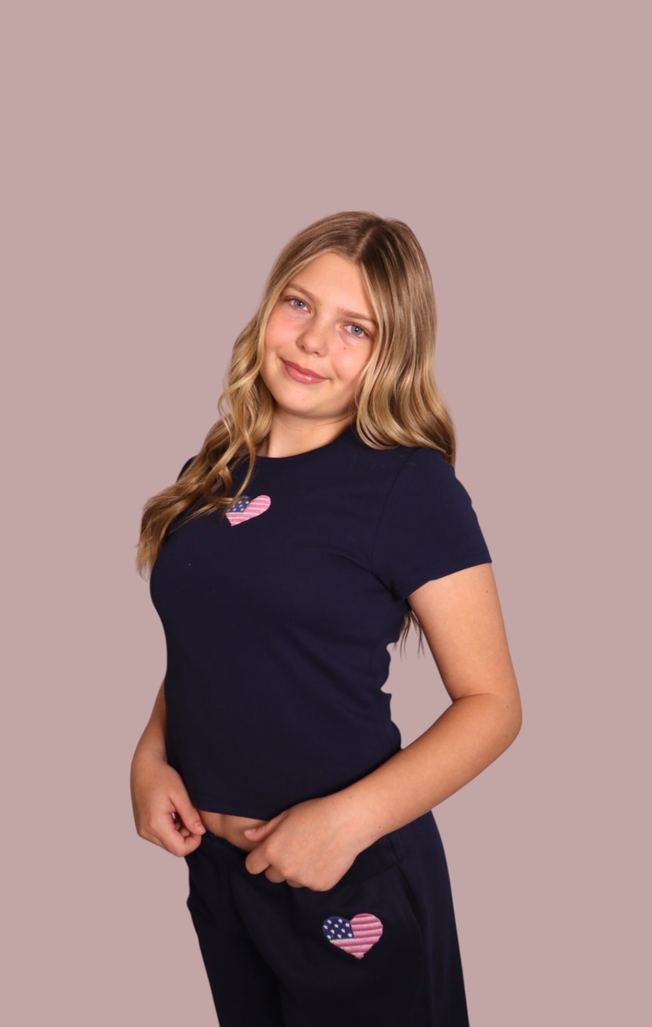USA Embroidered Heart Sweatpants for teen girls – Shop The Headliner