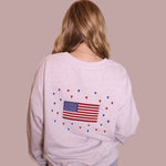USA Embroidered Oversized Crewneck for teen girls – Shop The Headliner