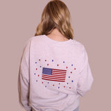 USA Embroidered Oversized Crewneck for teen girls – Shop The Headliner