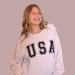 USA Embroidered Oversized Crewneck for teen girls – Shop The Headliner