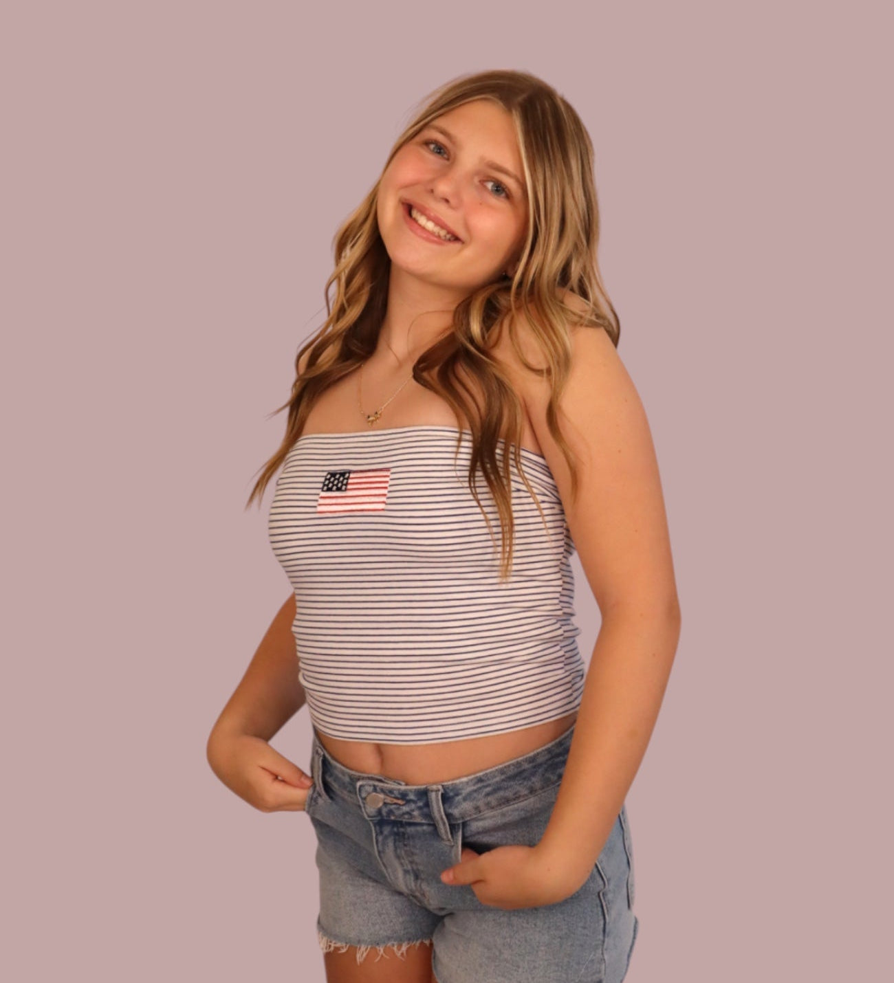 USA Striped Flag Tube Top for teen girls – Shop The Headliner