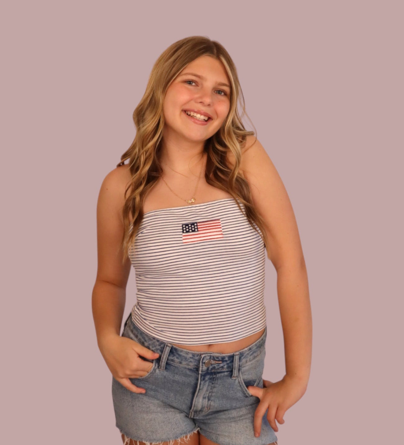USA Striped Flag Tube Top for teen girls – Shop The Headliner