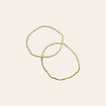 White and Gold Beaded Bracelets - Set of 2 for teen girls – Shop The Headliner