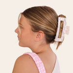 White Marbled Claw Clip - Large for teen girls – Shop The Headliner