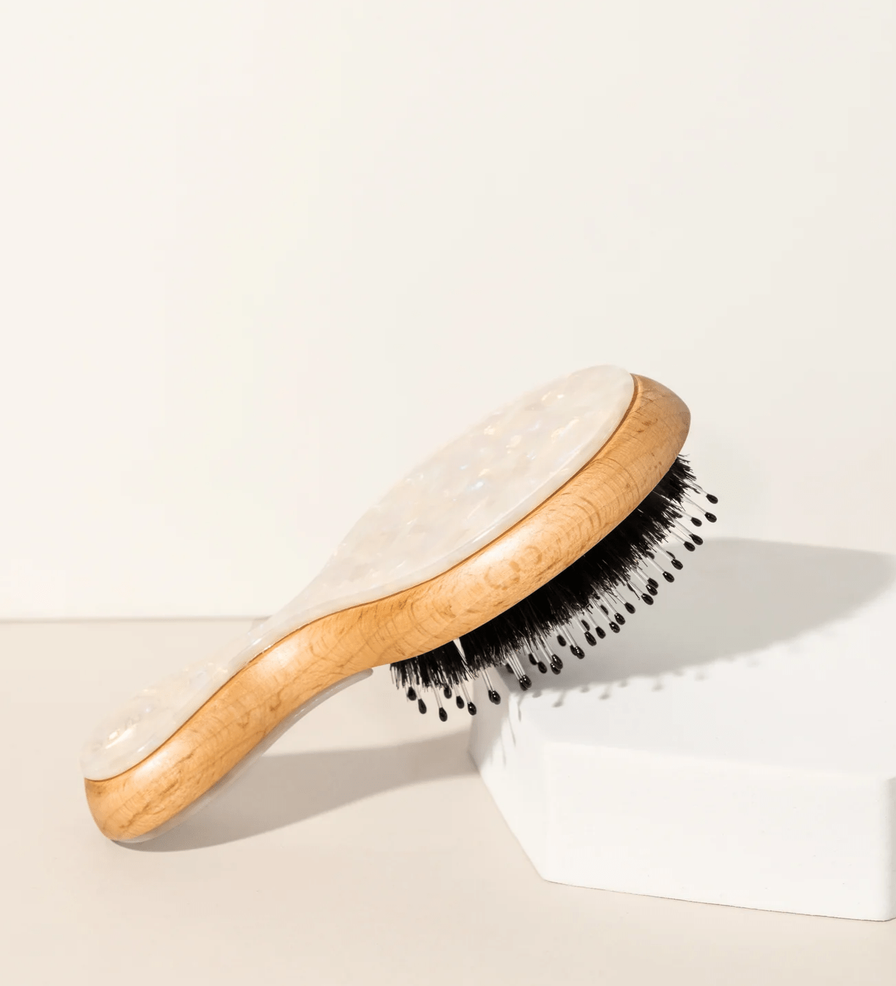 White Marbled Mini Hair Brush for teen girls – Shop The Headliner