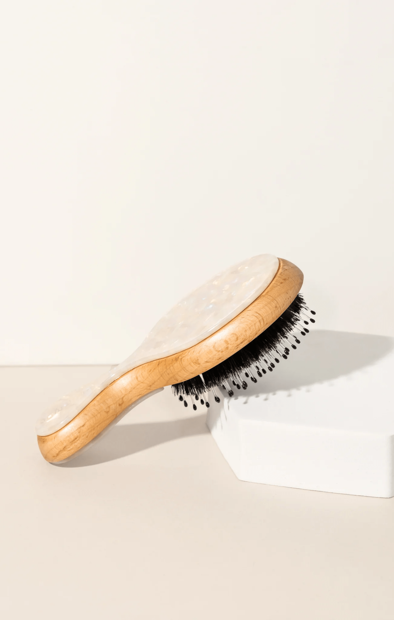 White Marbled Mini Hair Brush for teen girls – Shop The Headliner